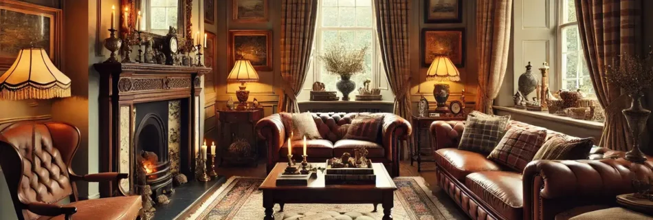 klassischer englischer Einrichtungsstil, der die gemütliche, zeitlose Eleganz und einladende Atmosphäre einfängt