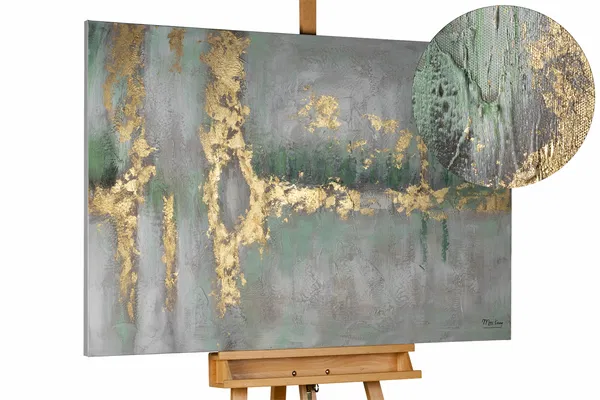 Handpainted Painting 'Riverside Stroll'