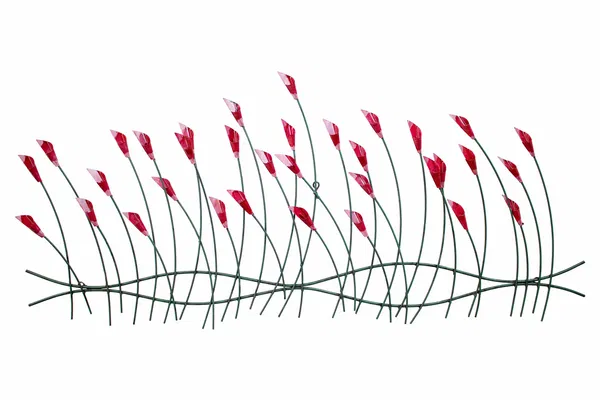 Metal wall art 'Carefree flowers'