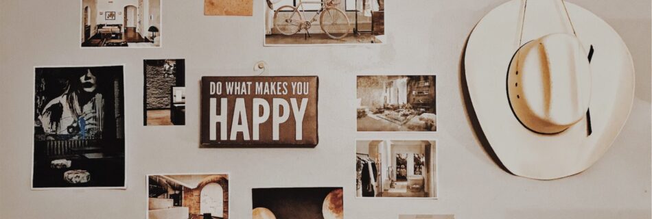 A collection of photos hanging on the wall