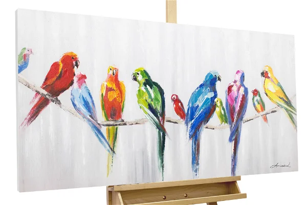 Handpainted Painting Colourful Friendship