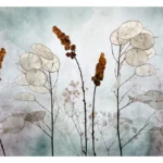 Self-adhesive wallpaper 'Lunaria in the Meadow' for bedrooms