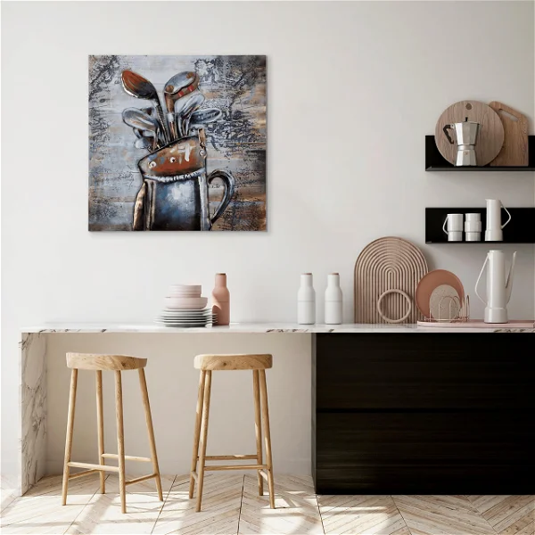 Holzbild-3D-Golfpartie