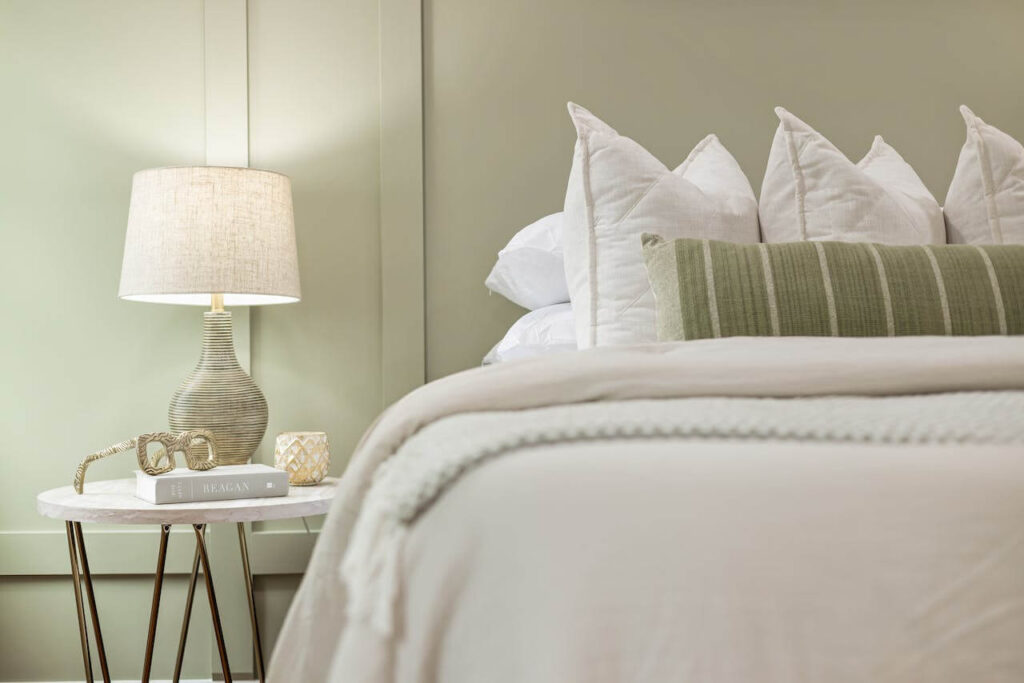 softer green colours for bedrooms