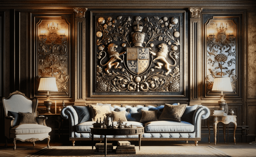 Antique wall art made of metal