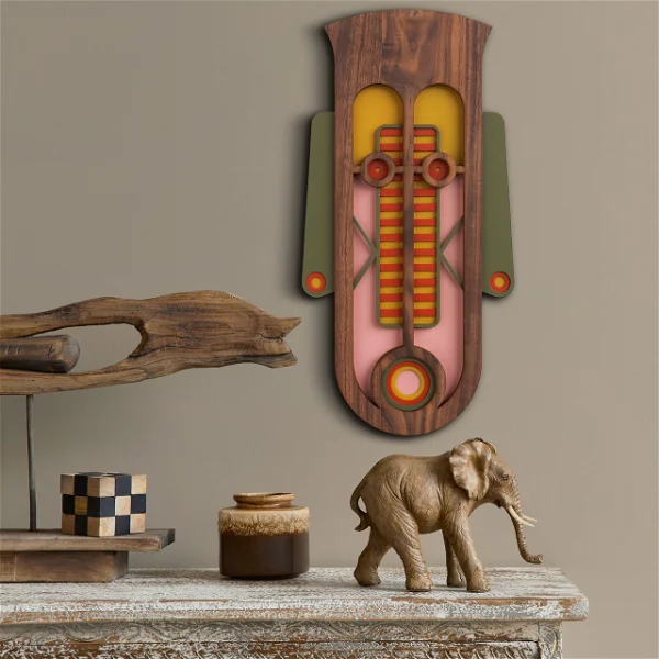 Wooden decorative mask 'Modern African Mask #40'
