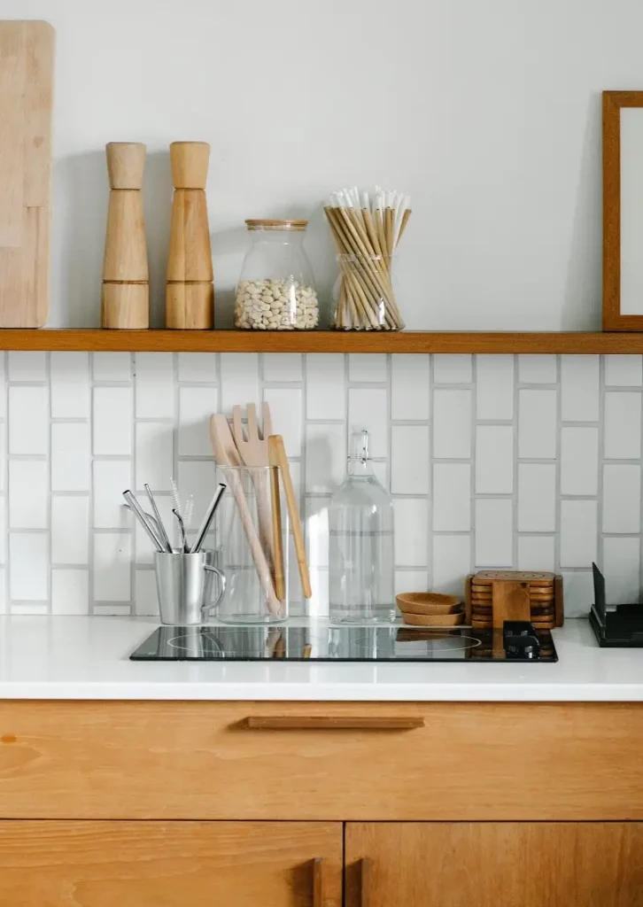 cooking utensils in display home decoration with a small budget