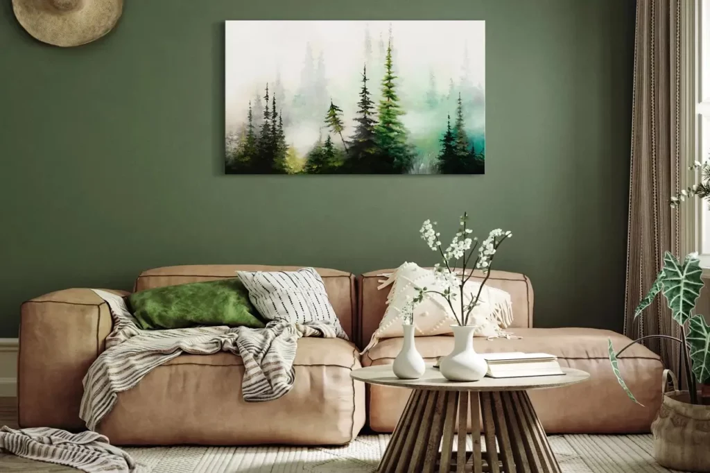 Acrylic painting 'Misty Landscape'