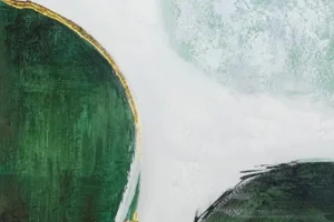 acrylic paintings green continents