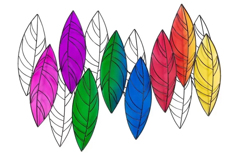 Metal wall art 'Magical Leaf World'