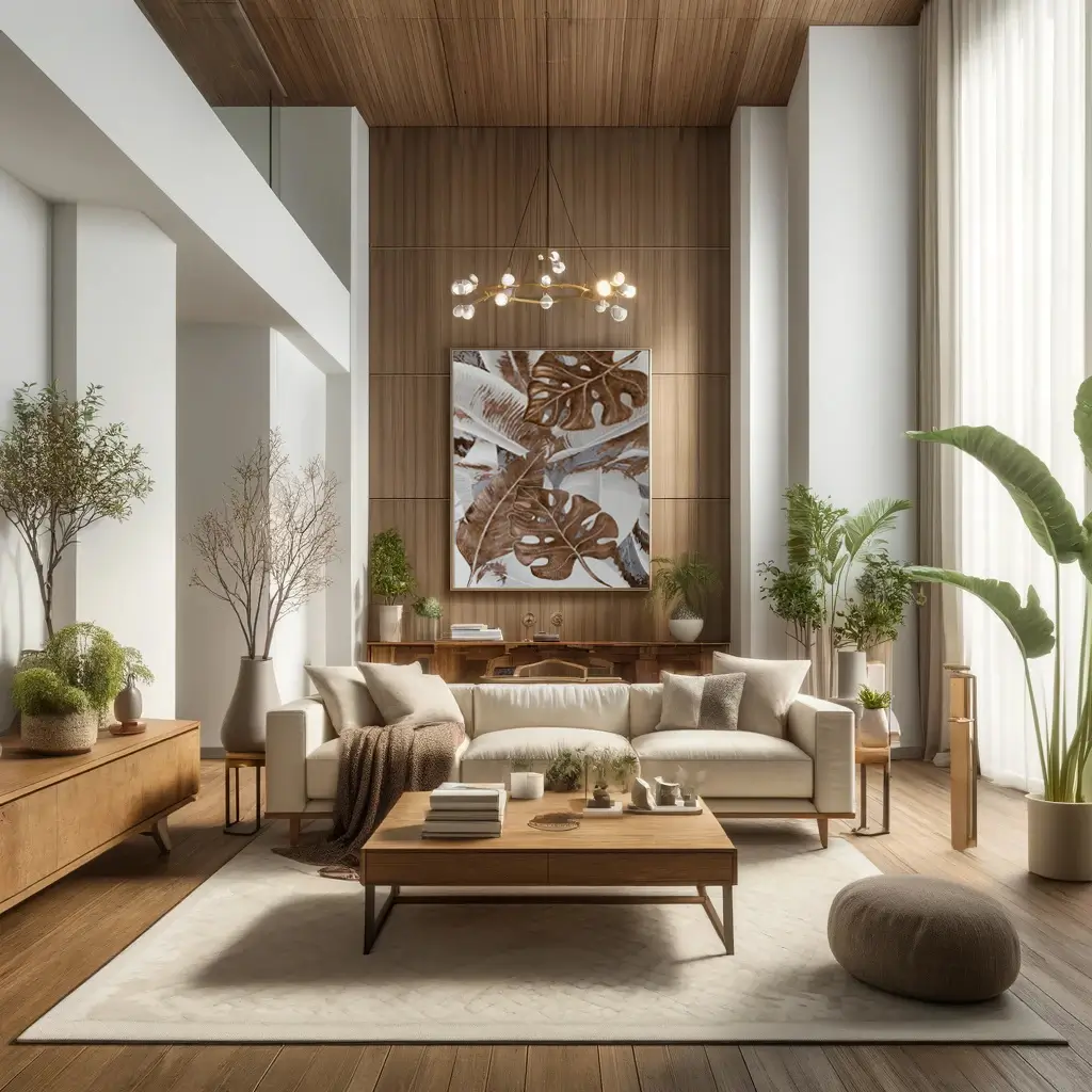 Beauty of high ceilings in living rooms