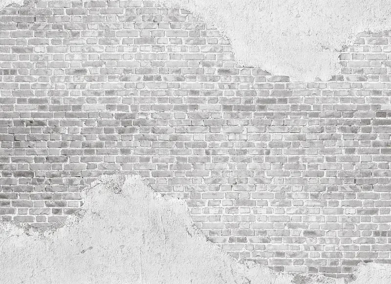 Shabby Chic style design wallpaper old brick wall