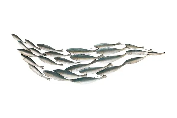 metal wall sculpture sea stream | Mediterranean style | 164x45x4 cm