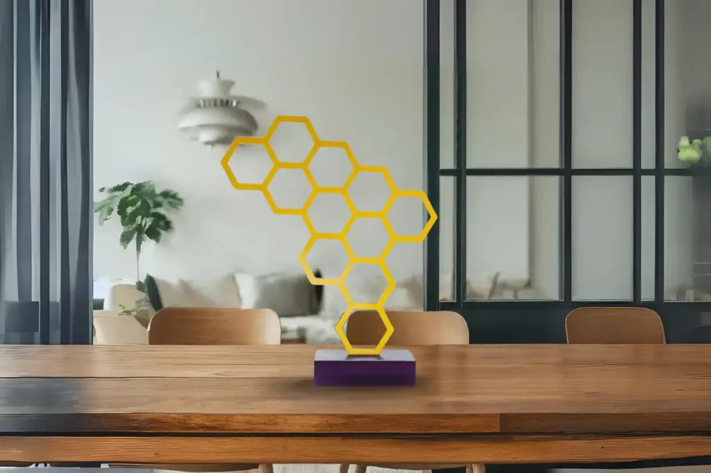 Metal Sculpture 'Golden Honey'