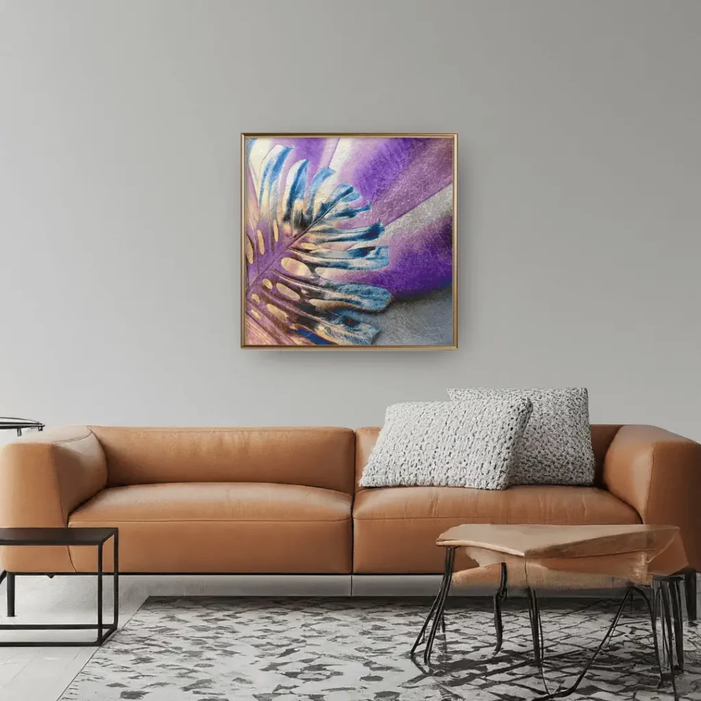 Poster 'Multicoloured Leaf' 20x20cm