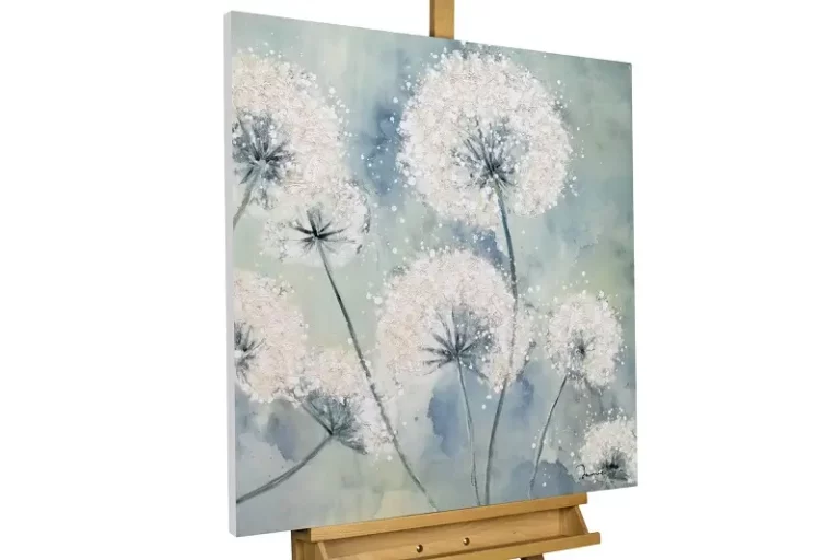 Shabby Chic Style Hand Painted Painting 'Through Land and Time' 80x80cm