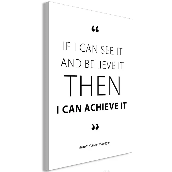 Art print on canvas 'Quote - Arnold Schwarzenegger Vertical' 40x60cm