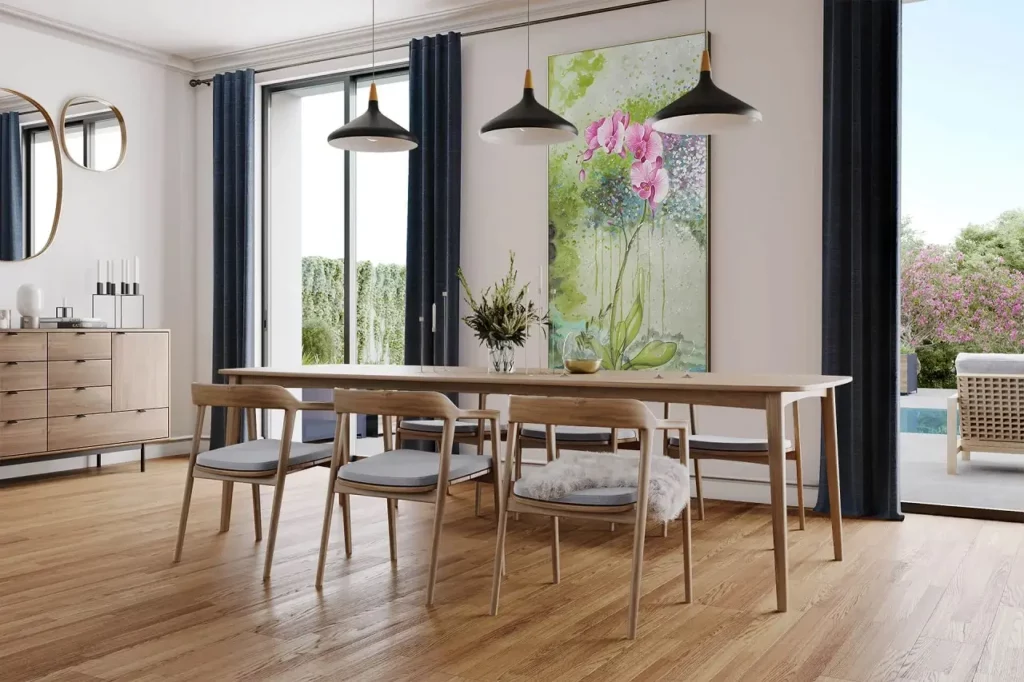 Shabby Chic Style XXL Oil Painting 'Wild Orchid' 100x200cm