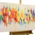 kl00725-deko-abstrakt-bunt-tupfer-muster-modern-acryl-gemaelde-oel-bild-02