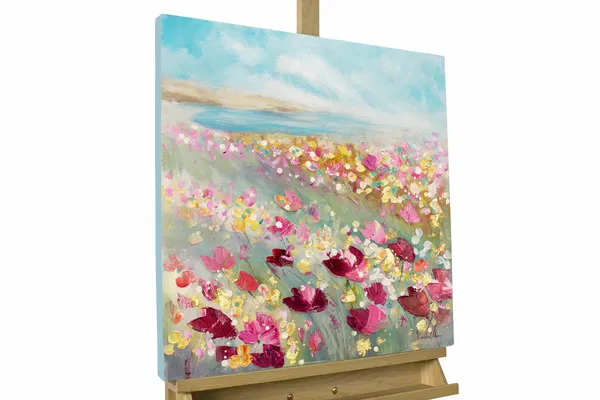 Handpainted Painting 'Herbaceous Poppy'