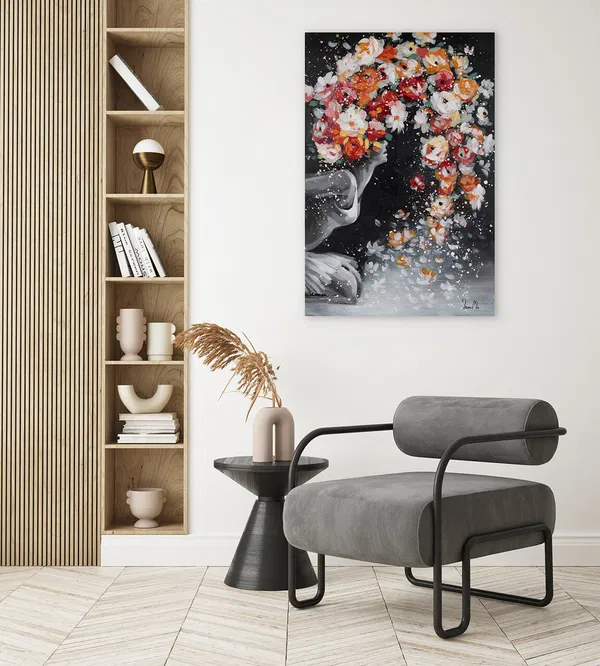 Handpainted Painting 'Tender Flower'