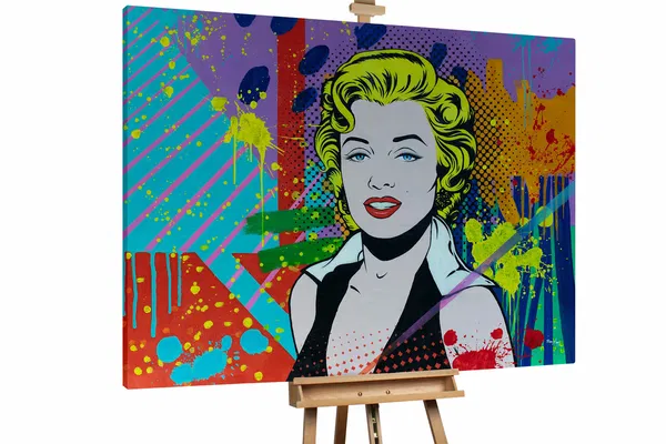 XXL Oil paintings 'Blonde Verführung'