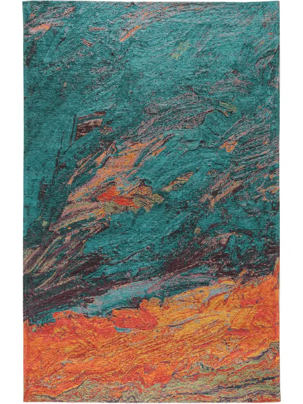 Design rug 'Stay Turquoise'