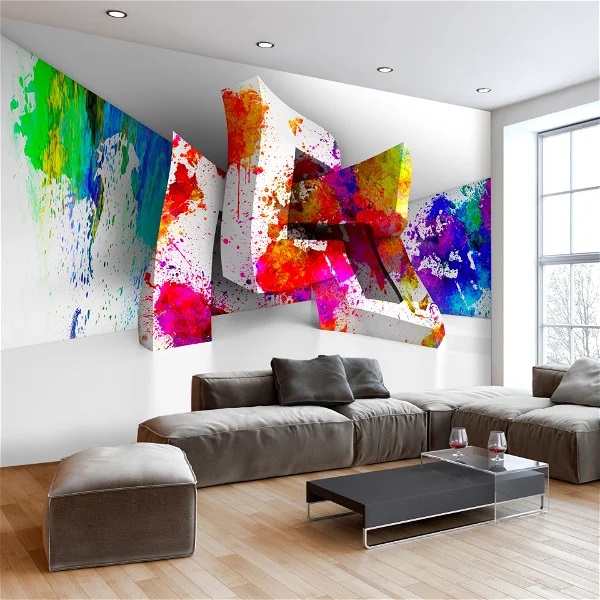 self adhesive 3d wallpaper three dimensional shapes