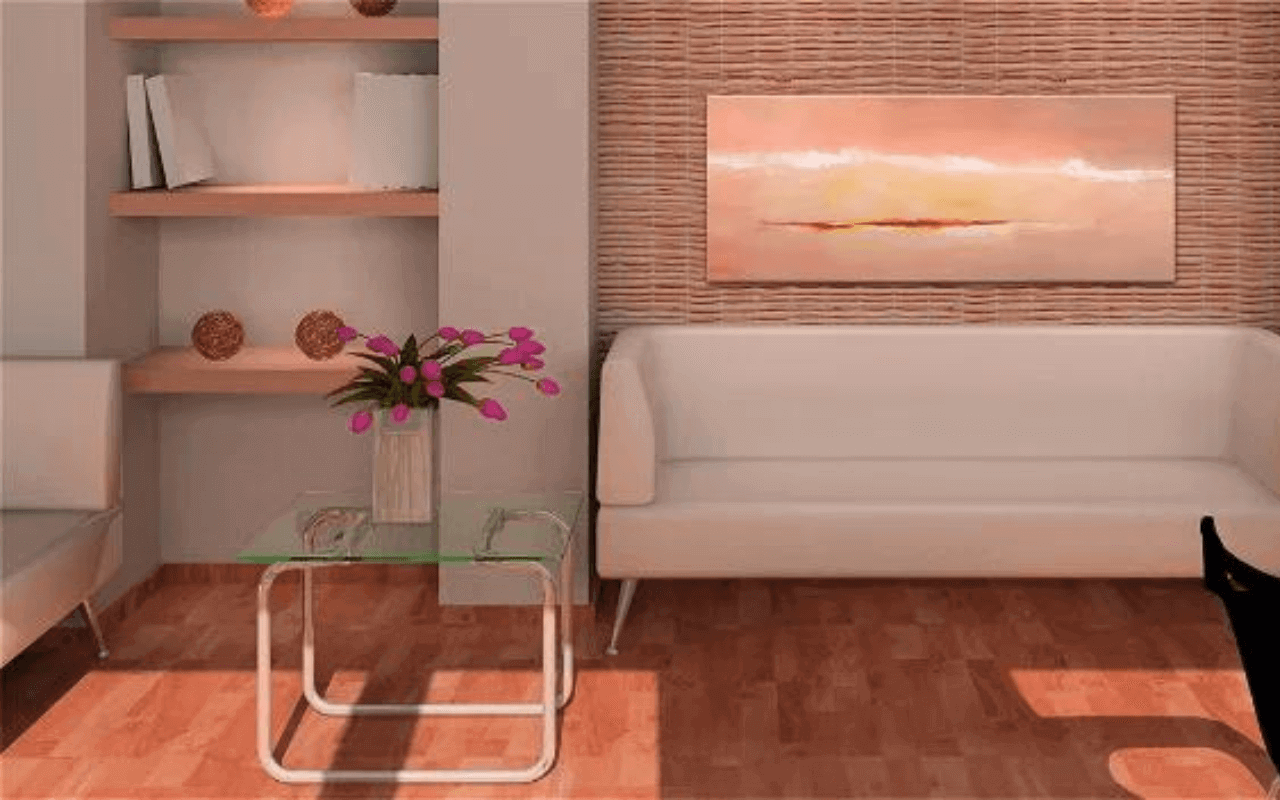 Acrylic painting 'Abstract Evening Redness'