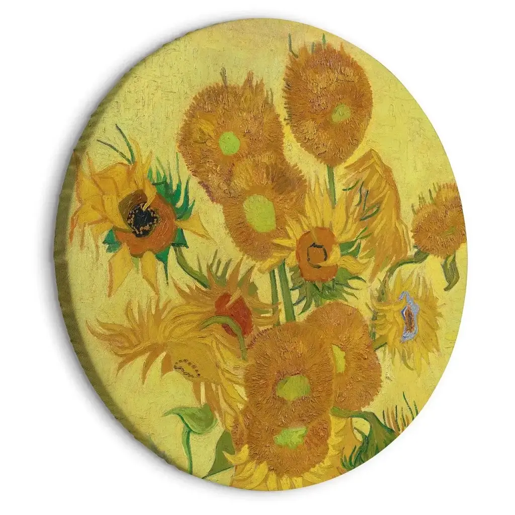 circle paintings goghs sunflowers