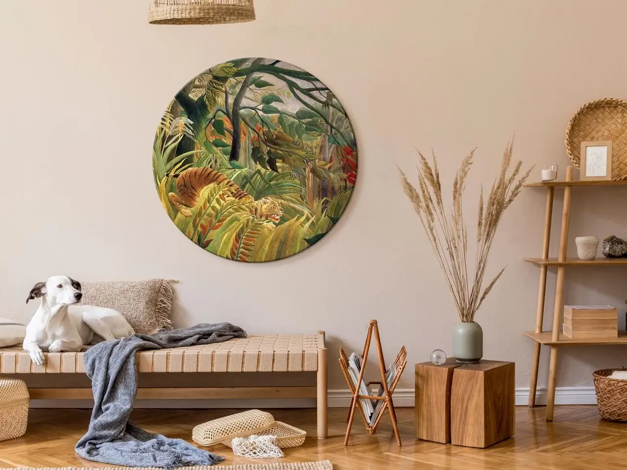 circle paintings tropical tiger henri