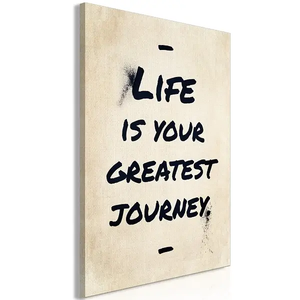 Art print on canvas 'Life is Your Greates Journey Vertical' 40x60 cm