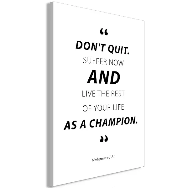 Art print on canvas 'Quote - Muhammad Ali Vertical' 40x60cm